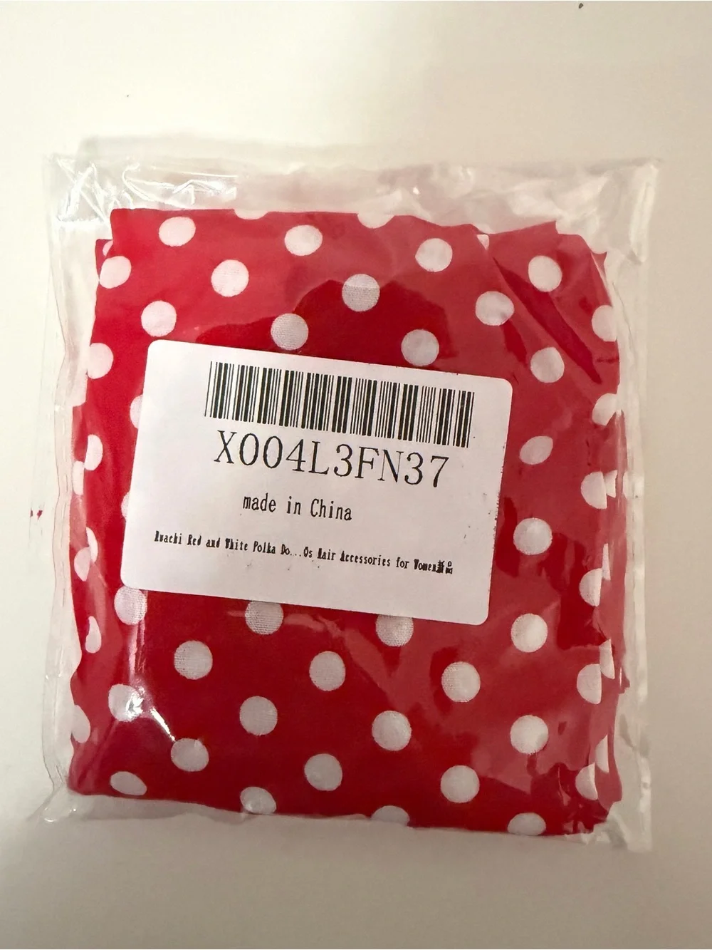 Hicarer Red Polka Dot Headband Wired Bandana Twist Bow, Small Dots.